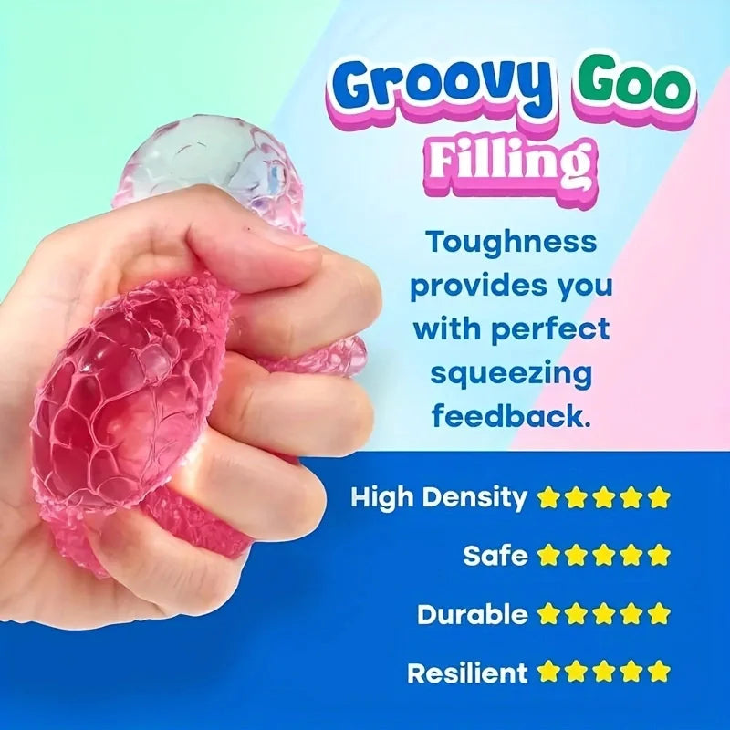 Multicolor Squishy Ice Ball – Stress Relief Fidget Toy for Kids & Adults