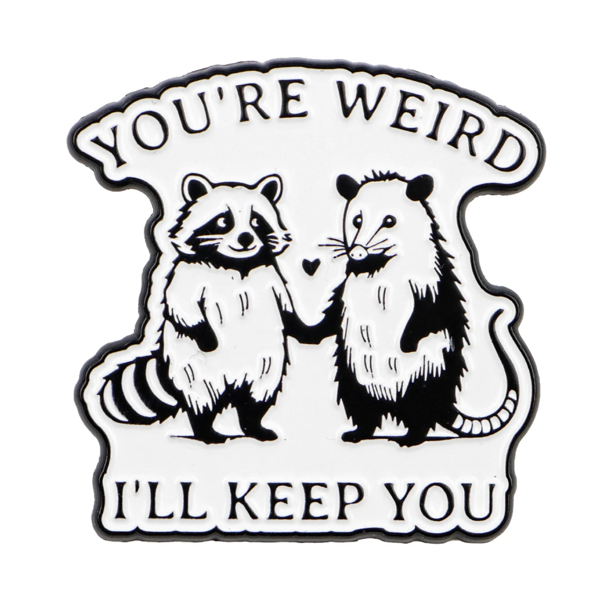 Funny Opossum Raccoon Enamel Pin Set