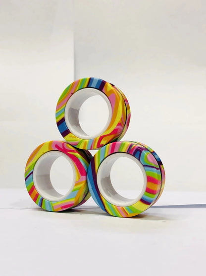 Magnetic Fidget Spinner Rings Set