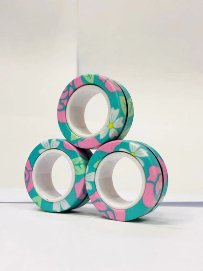 Magnetic Fidget Spinner Rings Set