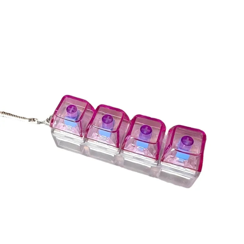 LED Keyboard Clicker Fidget Keychain