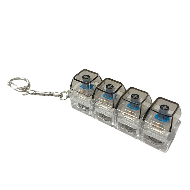 LED Keyboard Clicker Fidget Keychain
