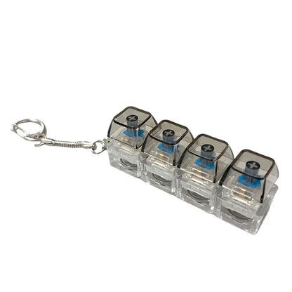 LED Keyboard Clicker Fidget Keychain