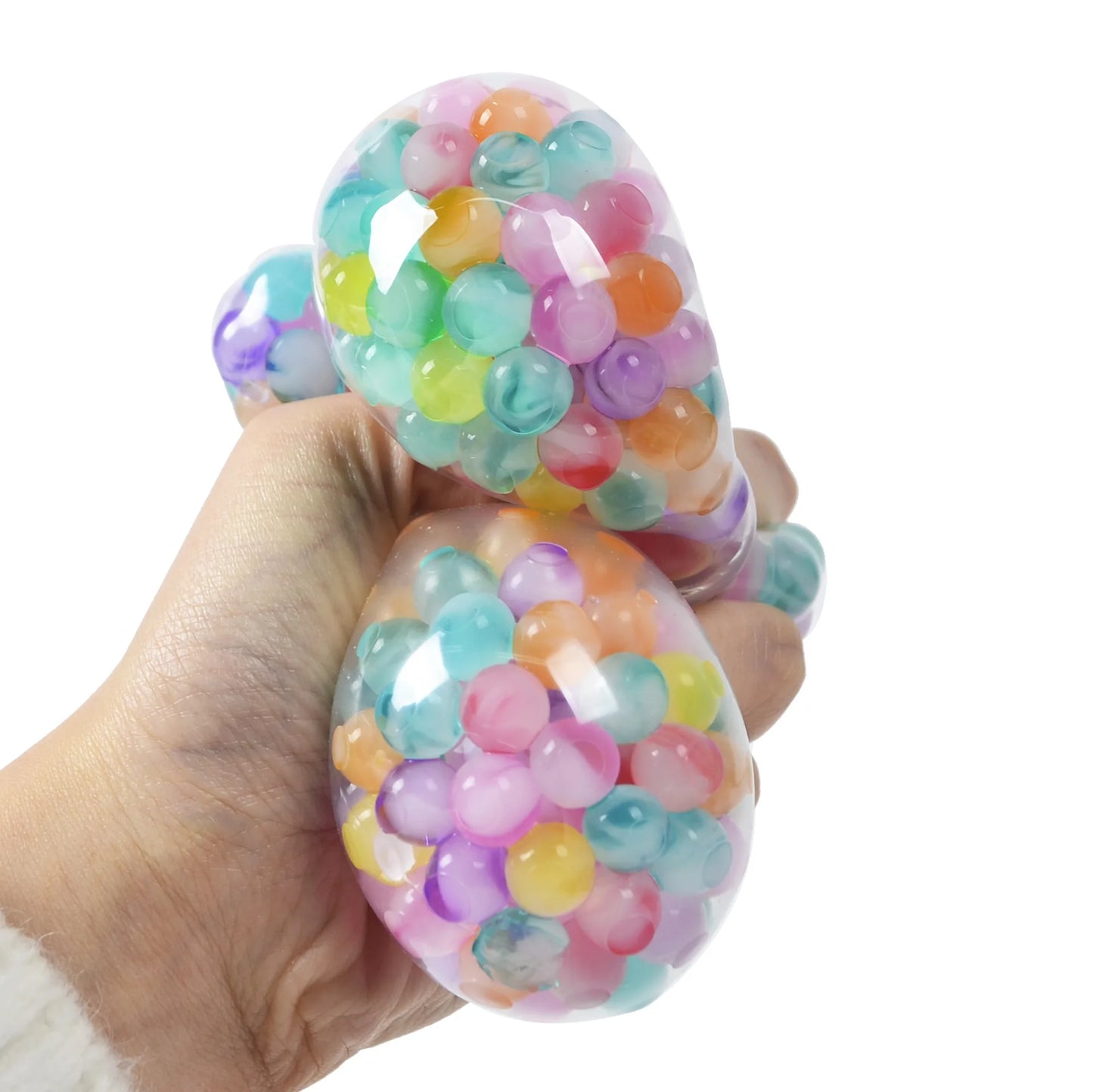 Rainbow Bead Stress Ball – 6cm Squishy Decompression Toy for Kids & Adults