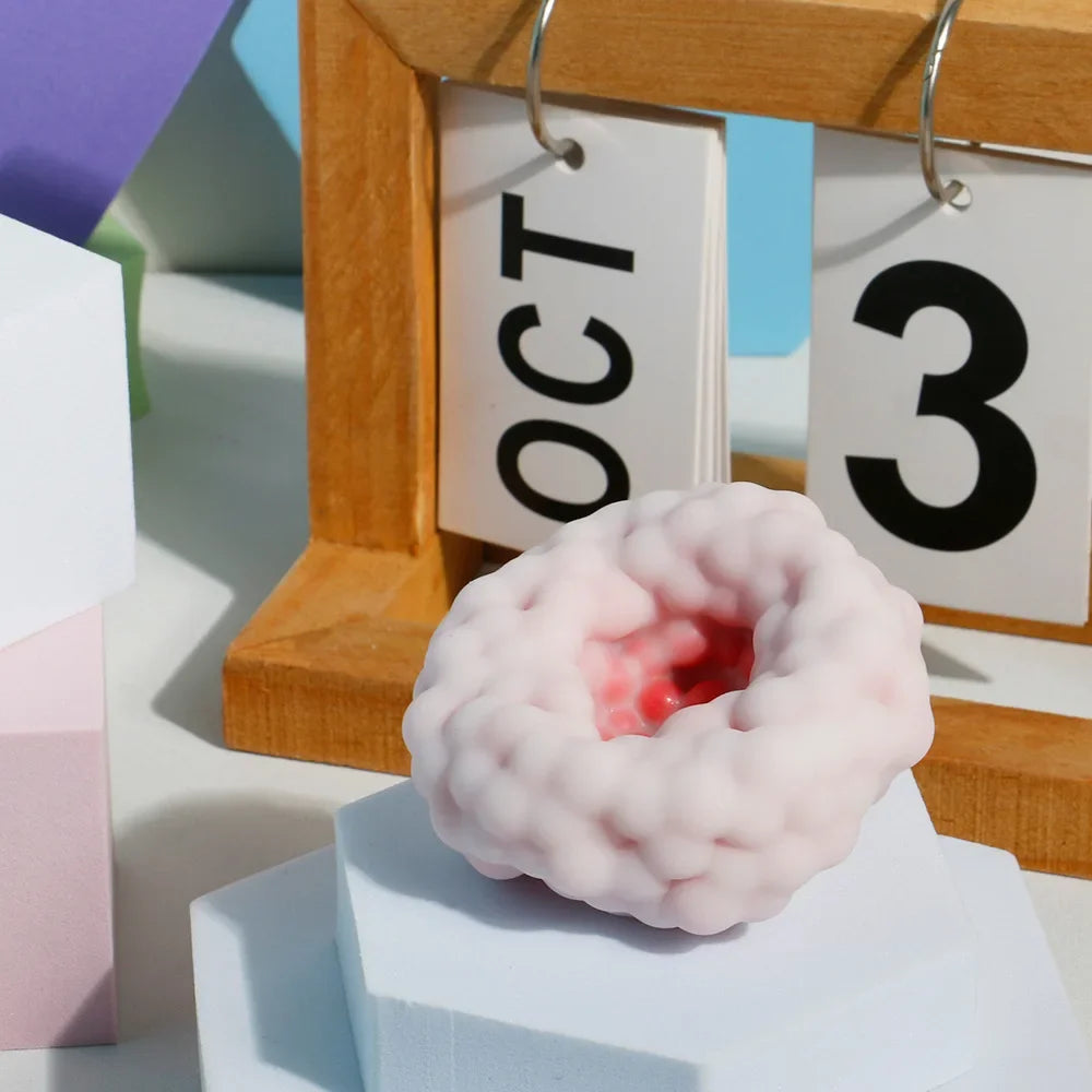 Crunchy Squishy Stress Ball Dual Texture Sensory Toy for Anxiety Relief - Fidget Hand Exercise Relax ADHD Focus Adult Kids Gift