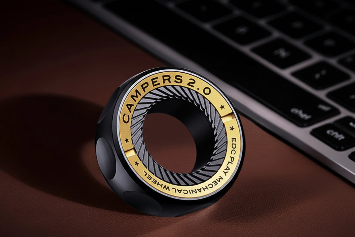 Rotating Metal Fidget Stress Relief Ring