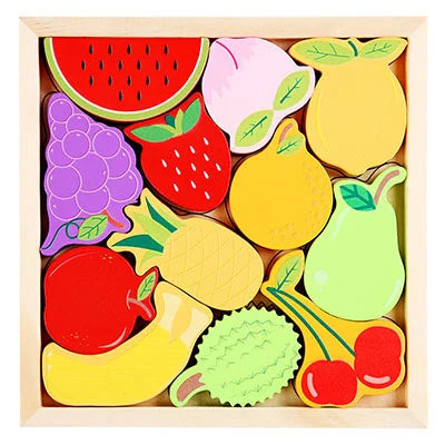 Wooden Tangram Shape Puzzle Toy for Kids