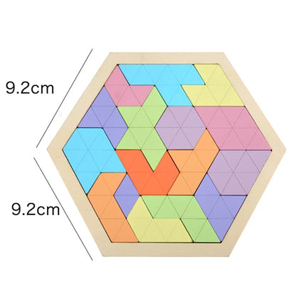 Wooden Tangram Shape Puzzle Toy for Kids
