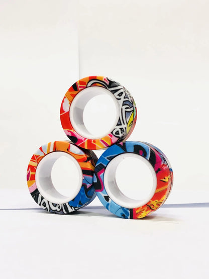 Magnetic Fidget Spinner Rings Set