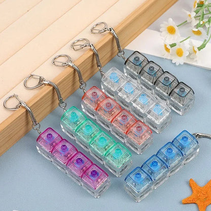 LED Keyboard Clicker Fidget Keychain