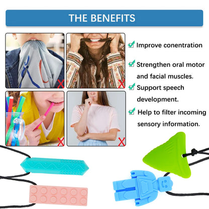 Kids Sensory Chew Necklace 2 Pack