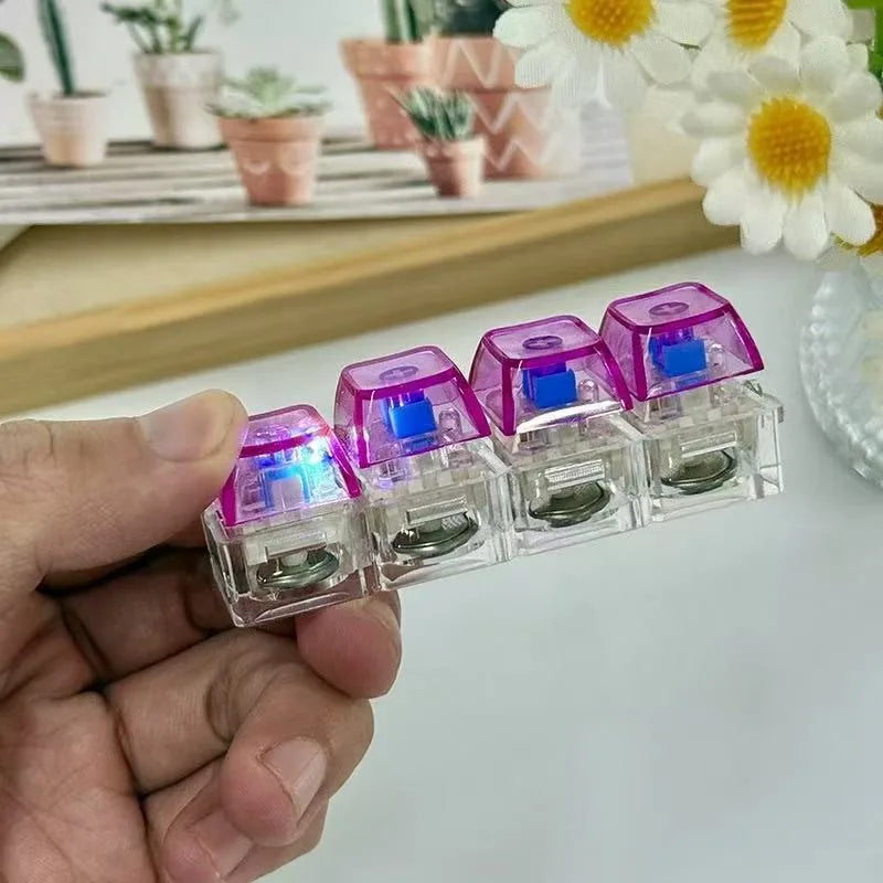 LED Keyboard Clicker Fidget Keychain