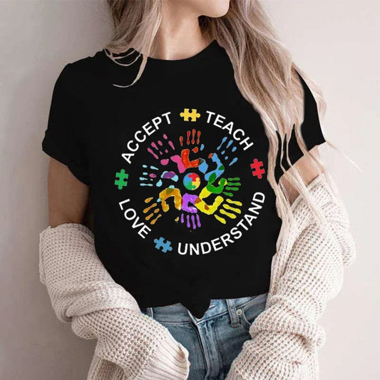 Autism Awareness Teach Accept Love T Shirt