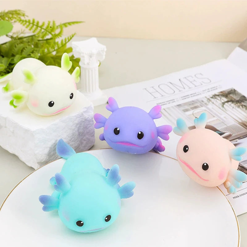 Axolotl Squishy Stress Relief Toy – Cute Slow Rebound Squeeze Toy for Kids & Adults