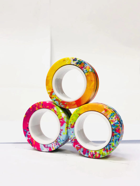 Magnetic Fidget Spinner Rings Set