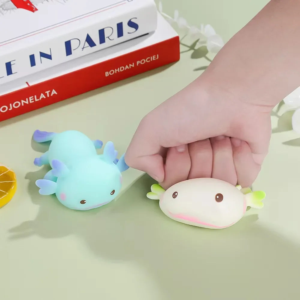 Axolotl Squishy Stress Relief Toy – Cute Slow Rebound Squeeze Toy for Kids & Adults