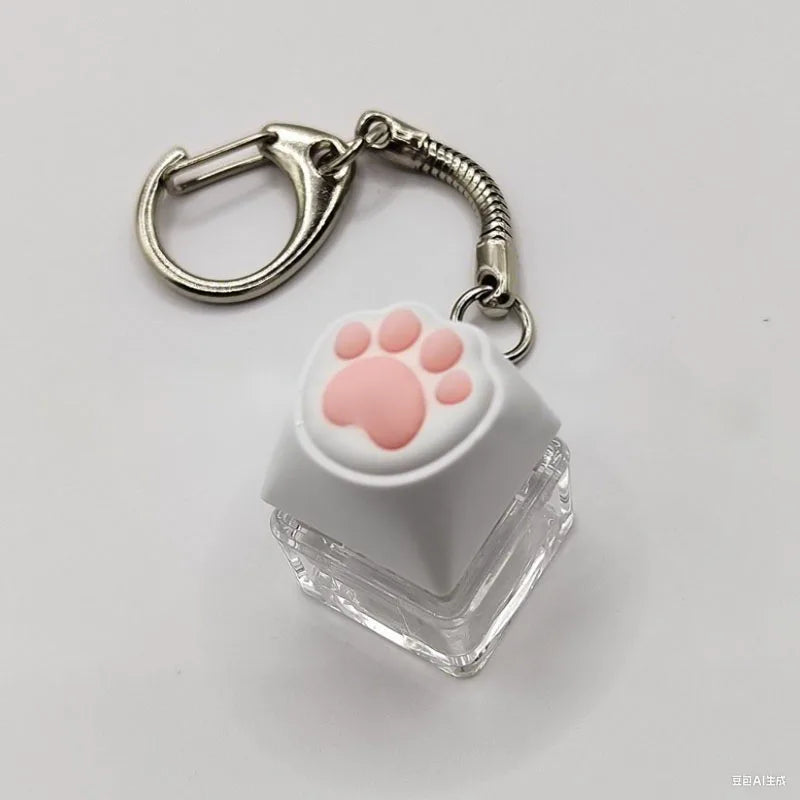 LED Keyboard Clicker Fidget Keychain