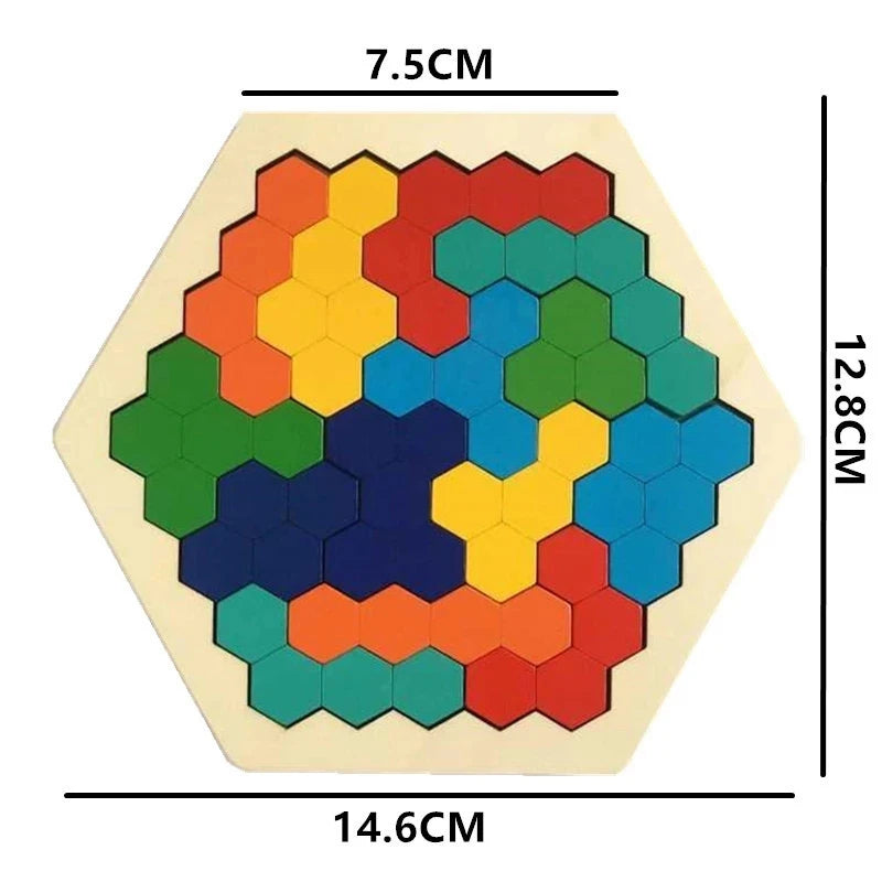 Wooden Tangram Shape Puzzle Toy for Kids