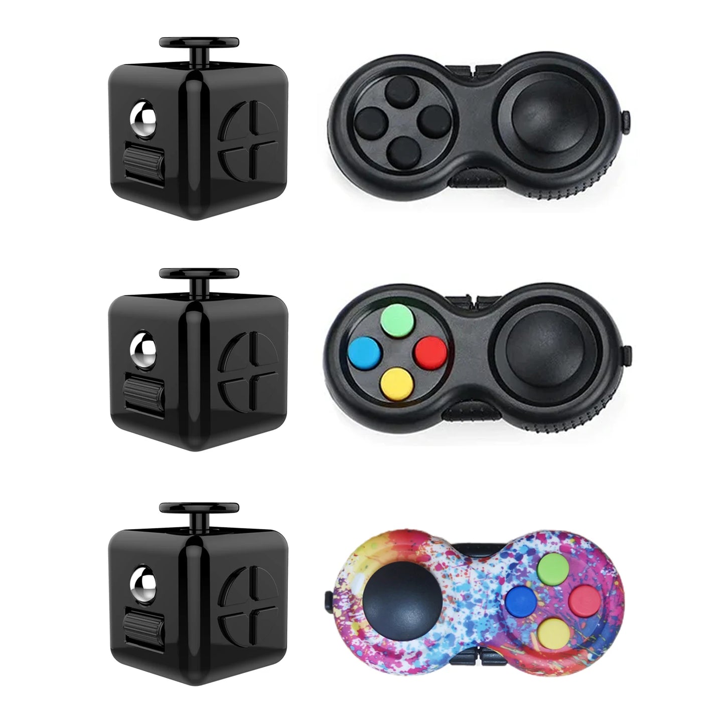 Push Pop Fidget Stress Relief Dice Set (2 Pack)