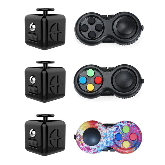 Push Pop Fidget Stress Relief Dice Set (2 Pack)
