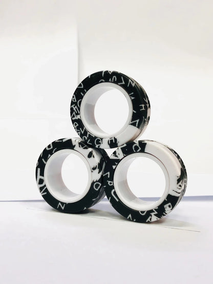 Magnetic Fidget Spinner Rings Set