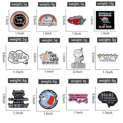 Funny Neurodivergent Enamel Pin