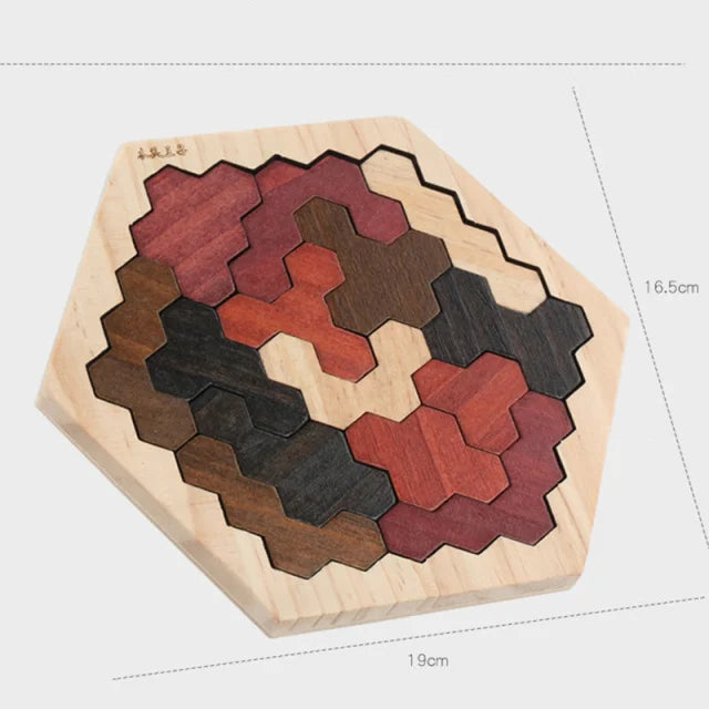 Wooden Tangram Shape Puzzle Toy for Kids