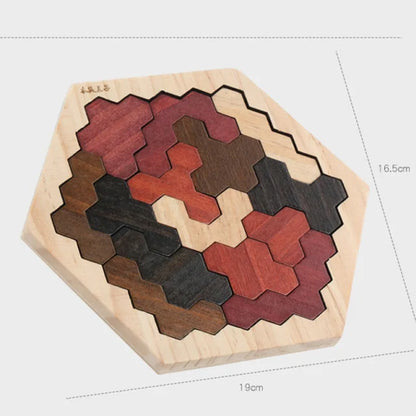 Wooden Tangram Shape Puzzle Toy for Kids