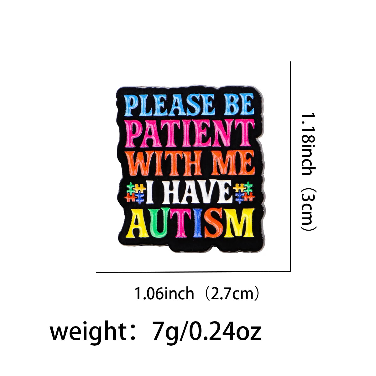 Autism Awareness Quote Enamel Pin