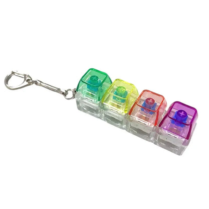 LED Keyboard Clicker Fidget Keychain